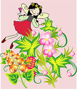 印花矢量圖 草 可愛卡通 色彩 五彩斑斕 免費(fèi)素材