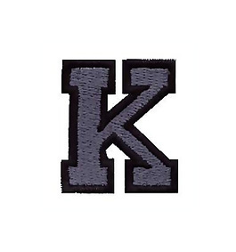 繡花 文字 英文 K 色彩 免費素材