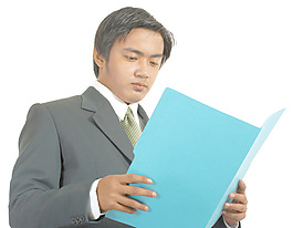 商人對文件夾