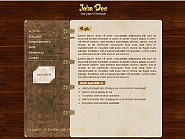 牛皮紙個(gè)人web簡(jiǎn)歷