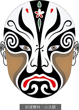 印花矢量圖 臉譜 民族風 彩色 免費素材