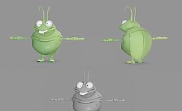 兔牙的卡通小昆蟲 bug
