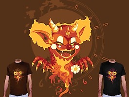 位圖 插畫 靈異 色彩 黃色 免費素材