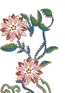 绣花 植物 花 花纹 藤条 免费素材