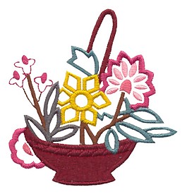 繡花 植物 花 花紋 藤條 免費素材
