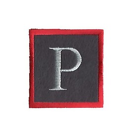 繡花 文字 英文 紫色 P 免費素材