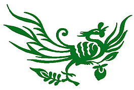繡花 鳳凰 色彩 青色 免費素材