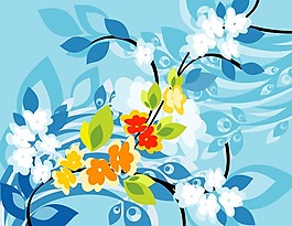 印花矢量圖 花紋 時(shí)尚 底紋 色彩 免費(fèi)素材