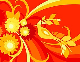 印花矢量圖 T恤圖案 插畫 黃色 優(yōu)雅植物 免費素材