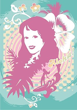 印花矢量圖 抽象 人物 女人 免費素材