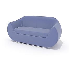 Sofa深蓝色两人位沙发105