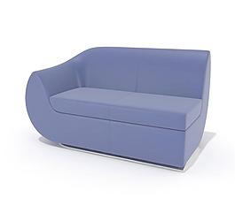 Sofa深蓝色两人位沙发106