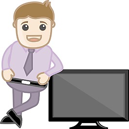 電視提供的矢量插圖
