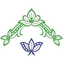 繡花 植物 草 花 花紋 免費素材