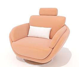 Sofa橘红色时尚现代多人沙发081