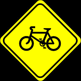 路標(biāo)看自行車