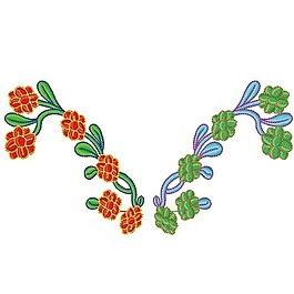 繡花 植物 花 色彩 花紋 免費素材