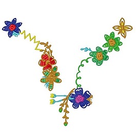 繡花 植物 花 色彩 花紋 免費素材