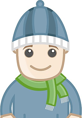 冬季服裝-矢量字符的卡通插畫