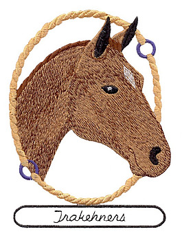 繡花 動物 馬 文字 英文 免費素材