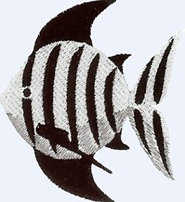 繡花 動(dòng)物 魚(yú) 色彩 黑白色 免費(fèi)素材