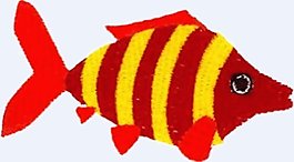 繡花 動(dòng)物 魚(yú) 色彩 紅色 免費(fèi)素材