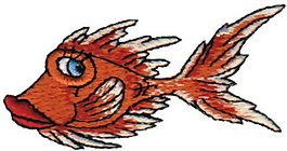 繡花 動(dòng)物 金魚(yú) 色彩 紅色 免費(fèi)素材