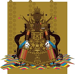 印花矢量圖 人物 文字 英文 草 免費素材