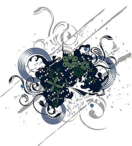 印花矢量圖 色彩 藍(lán)色 白色 灰色 免費(fèi)素材