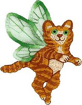 繡花 動物 貓 色彩 黃色 免費素材