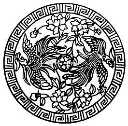 繡花 動(dòng)物 鳥(niǎo)類 鳳凰 植物 免費(fèi)素材