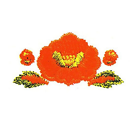 繡花 植物 花 色彩 紅色 免費素材