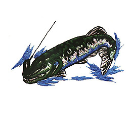 繡花 動物 魚 家紡 免費素材
