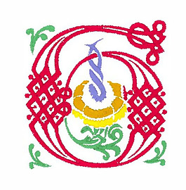 繡花 文字 英文 色彩 單色 免費素材