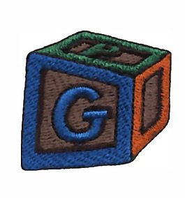 繡花 文字 英文 色彩 G 免費素材