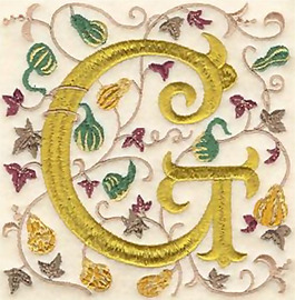 繡花 文字 英文 色彩 G 免費素材