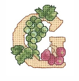 繡花 文字 英文 色彩 G 免費素材