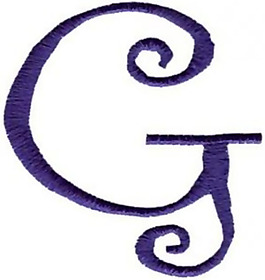 繡花 文字 英文 色彩 G 免費素材