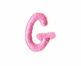 繡花 文字 英文 色彩 G 免費素材