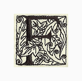 繡花 文字 英文 色彩 F 免費(fèi)素材