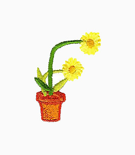 花 植物 繡花 文字 英文 免費素材