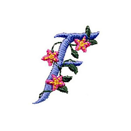 繡花 文字 英文 色彩 F 免費(fèi)素材