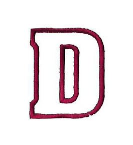 繡花 文字 英文 色彩 字母D 免費素材