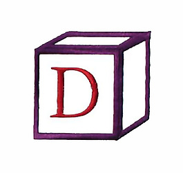 繡花 文字 英文 色彩 字母D 免費(fèi)素材