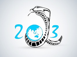 2013新年快樂與蛇的設計