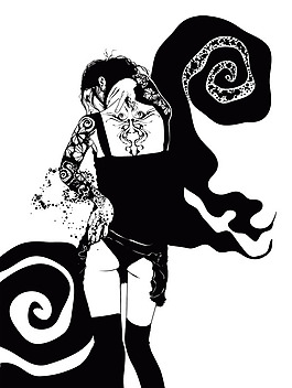 位圖 插畫 抽象人物 少女 色彩 免費(fèi)素材