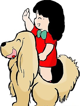 位圖 可愛卡通 狗 卡通人物 免費(fèi)素材