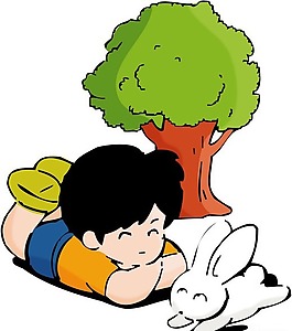 位圖 可愛卡通 兔子 卡通人物 免費(fèi)素材