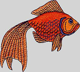 繡花 金魚 橘黃色 自由 免費(fèi)素材