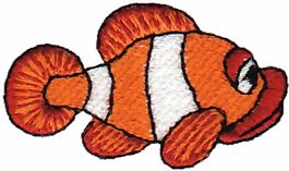 繡花 魚類 橘黃色 白色 免費素材